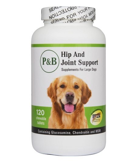 An example of a glucosamine supplementation product for dogs.